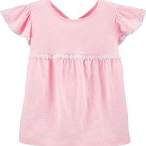 5/$25 Carter's Kids Pink Poplin Top Sz 3T